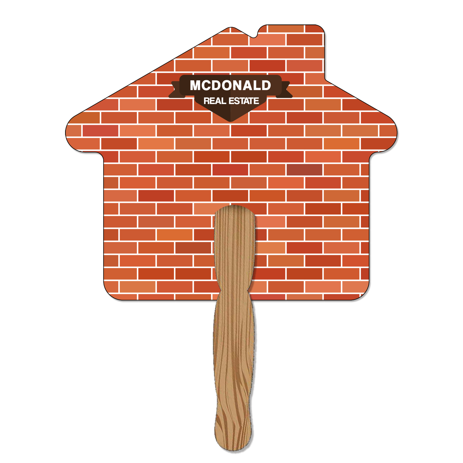Hand Held Paper Fan - House